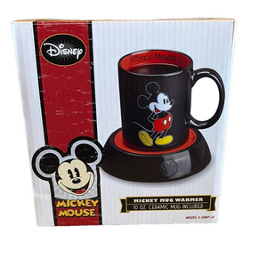 Disney Classic Mickey Mouse Coffee Mug with Electric Warmer 10oz Ceramic Cup NIB